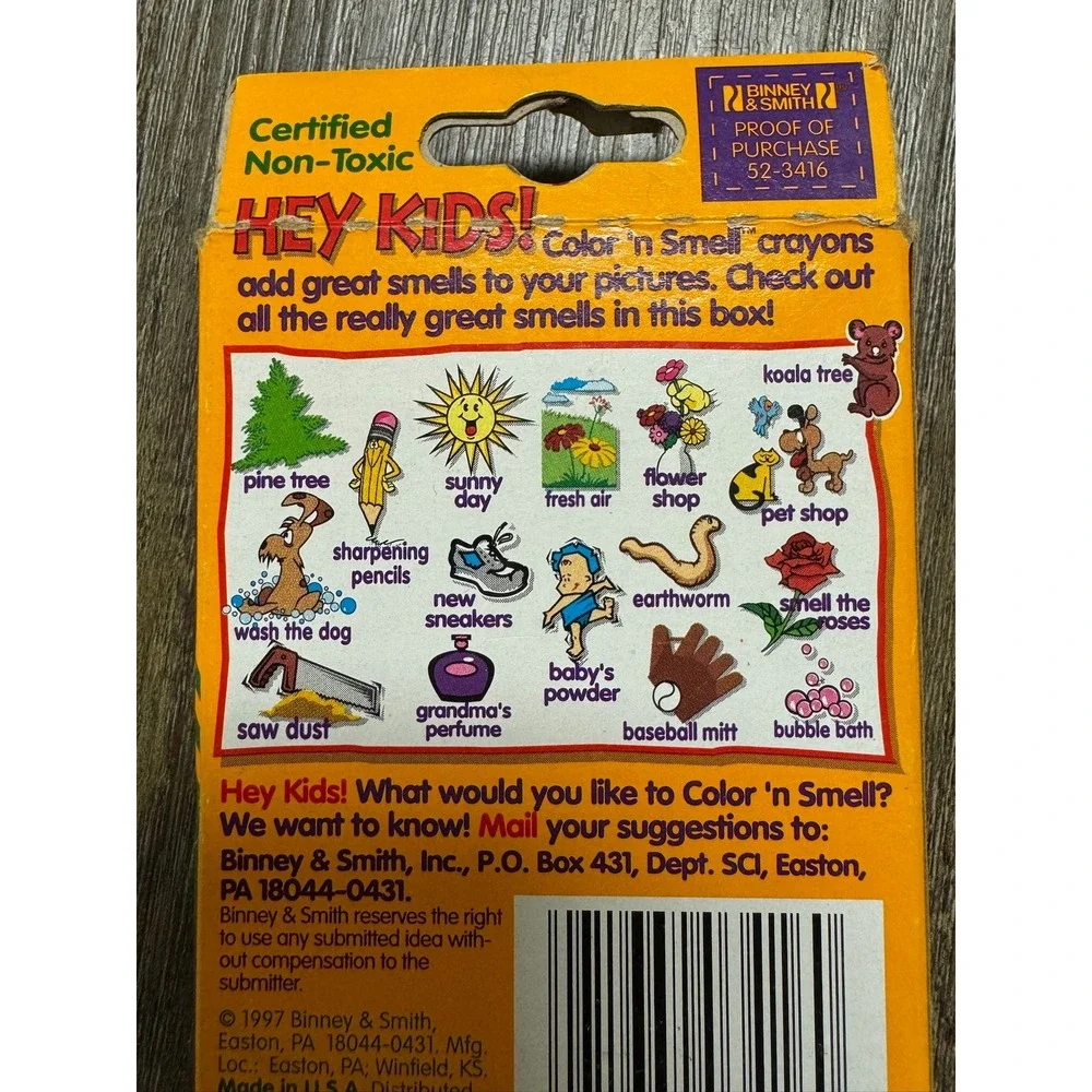 Vintage 1997 Crayola Color n Smell Scented Crayons 16 Ct Binney & Smith 52-3416